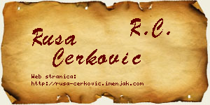 Rusa Čerković vizit kartica